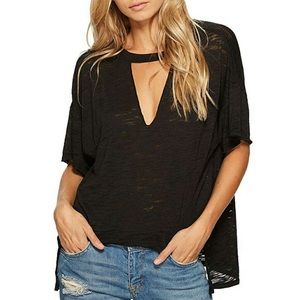 Free people Jordan black tee